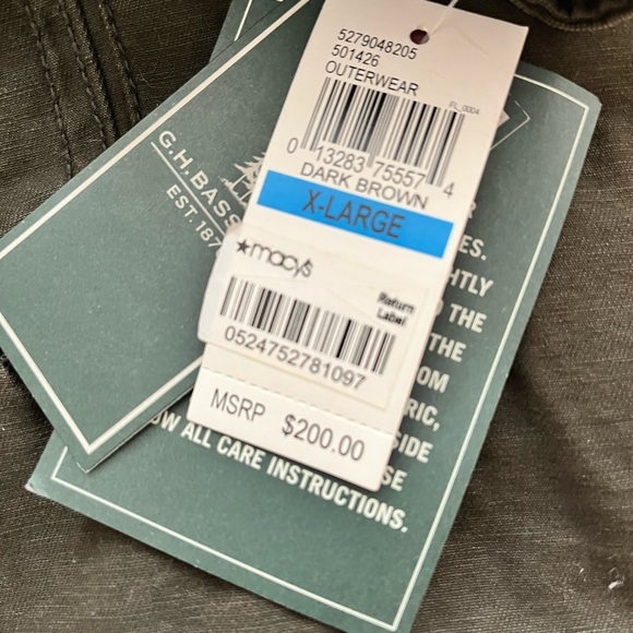 BNWT Men’s G.H Bass & Co. size XL dark brown jacket - Picture 2 of 5